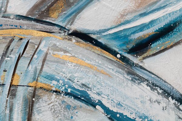 Tablou pictat manual ABSTRACT 1 parte 120x80 cm - 120×80 cm / Clasic 2 cm