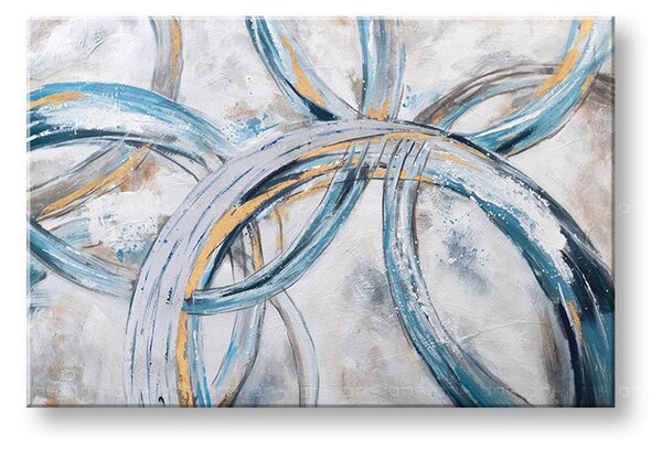 Tablou pictat manual ABSTRACT 1 parte 120x80 cm - 120×80 cm / Clasic 2 cm