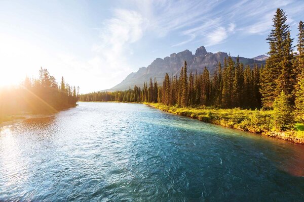 Fototapetă vlies muntele castelului, canada 375 x 250 cm