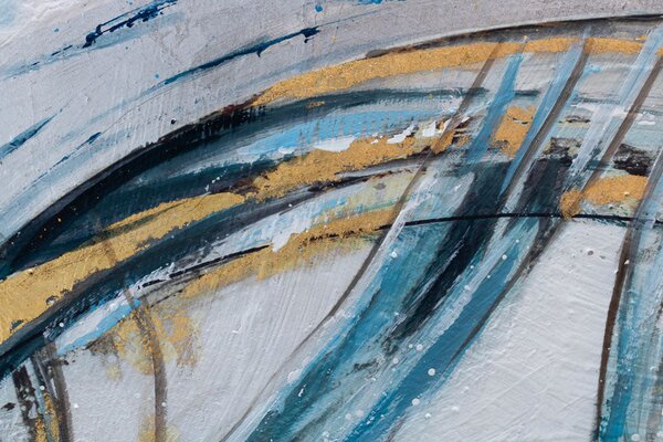 Tablou pictat manual ABSTRACT 1 parte 120x80 cm - 120×80 cm / Clasic 2 cm