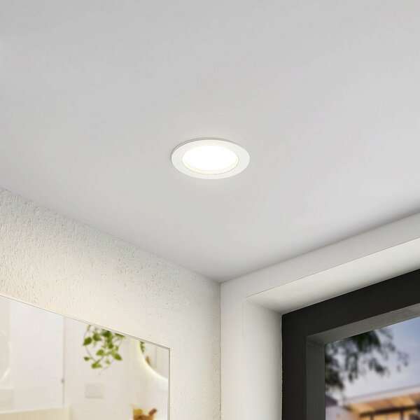 Arcchio LED lumină încastrată Milaine, alb, dimabil, set de 2, reglabil, Alb, Baie, Plastic, Modern, Plafon încastrat