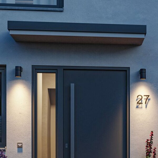 Paulmann LED pentru exterior Kimu, antracit, 3.000 K, Negru, Aluminiu, Modern