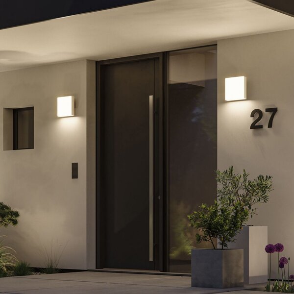 Paulmann LED-aparat de iluminat exterior Azalena, senzor, alb, Alb, Aluminiu