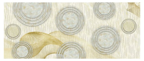 Tablou - Abstract, cercuri de marmură (120x50 cm)