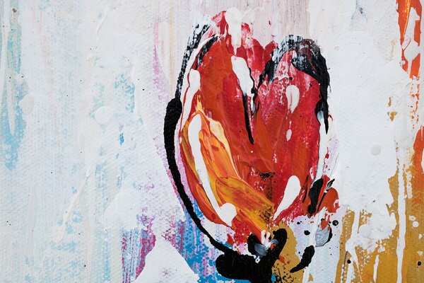 Tablou pictat manual ABSTRACT 1 parte - 60x60 cm - 60×60 cm / Klasický 2 cm