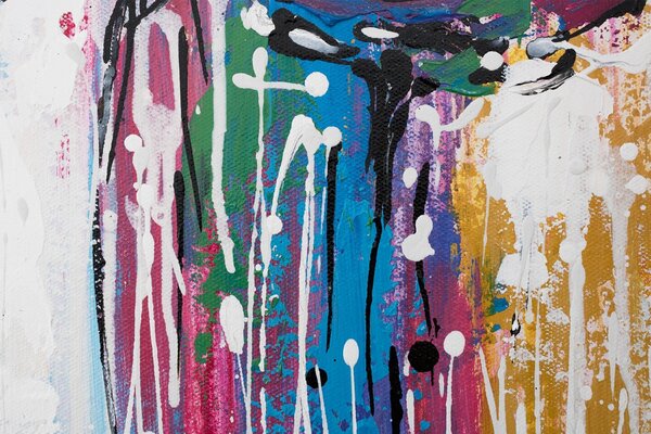 Tablou pictat manual ABSTRACT 1 parte - 60x60 cm - 60×60 cm / Klasický 2 cm