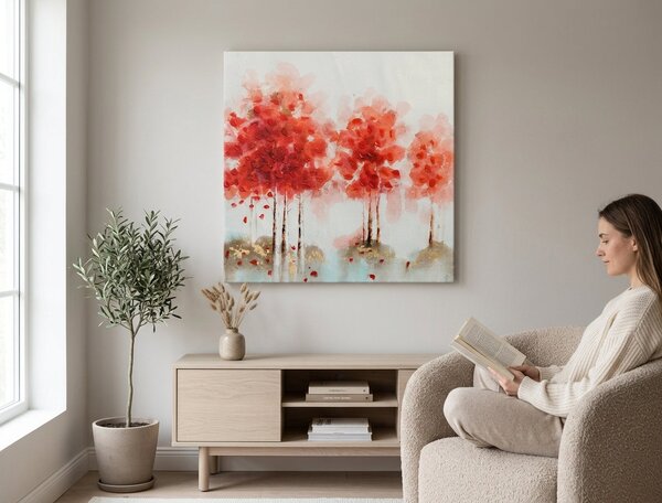 Tablou pictat manual ABSTRACT 1 parte - 70x70 cm - 70×70 cm / Klasický 2 cm