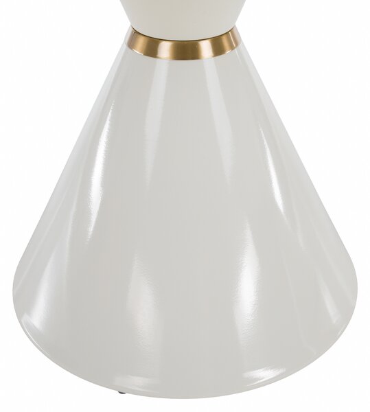 KONDELA Măsuţe de cafea, set de 2, marmură albă/albă/auriu, metal, MABUZ NEW
