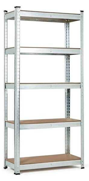 Raft de depozitare stabil din metal cu 5 rafturi 180 x 90 x 40 cm