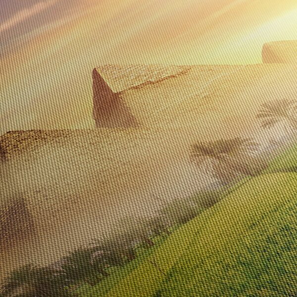 Tablou - Piramide (cu ceas) (90x30 cm)