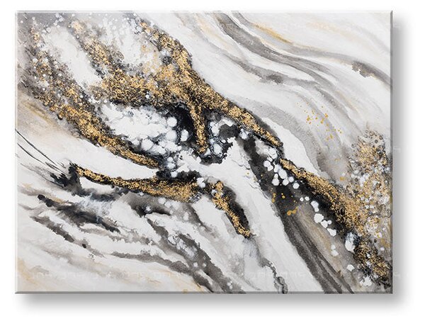 Tablou pictat manual ABSTRACT 1 parte - 120x90 cm - 120×90 cm / Clasic 2 cm