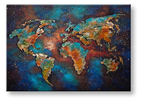 Tablou pictat manual EARTH 1 parte 100x70 cm - 100×70 cm / Clasic 2 cm