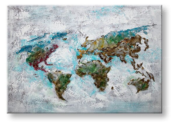 Tablou pictat manual EARTH 1 parte 100x70 cm - 100×70 cm / Clasic 2 cm