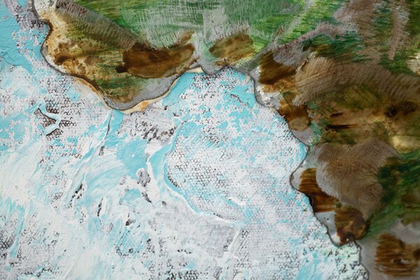 Tablou pictat manual EARTH 1 parte 100x70 cm - 100×70 cm / Clasic 2 cm