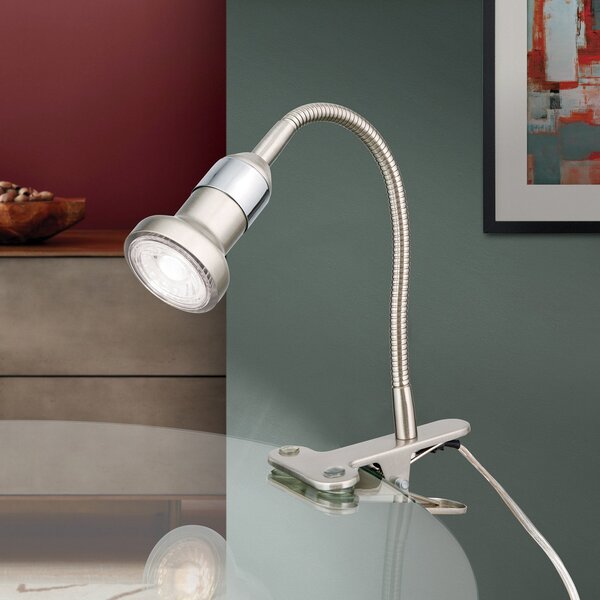 ORION Lampă cu clemă practică Clone, Gri, Studiu / Birou, Metal, Modern