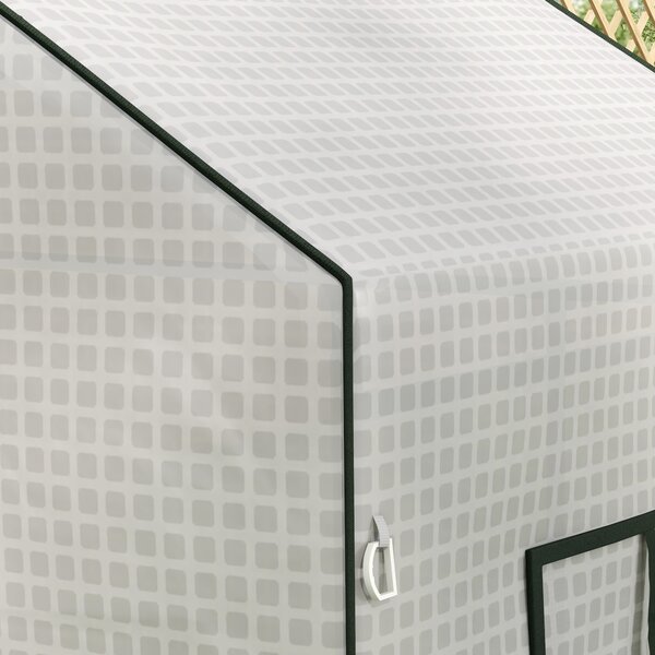 Outsunny Acoperire de Înlocuire Greenhouse Walk-in din PE cu Ușă Rulantă și Ferestre, 143 x 70 x 190cm, Verde | Aosom Romania