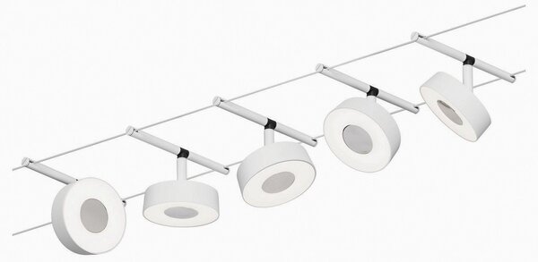 Paulmann Circle sistem LED cabluri 5bec alb mat, Alb, Hol, Metal, Modern