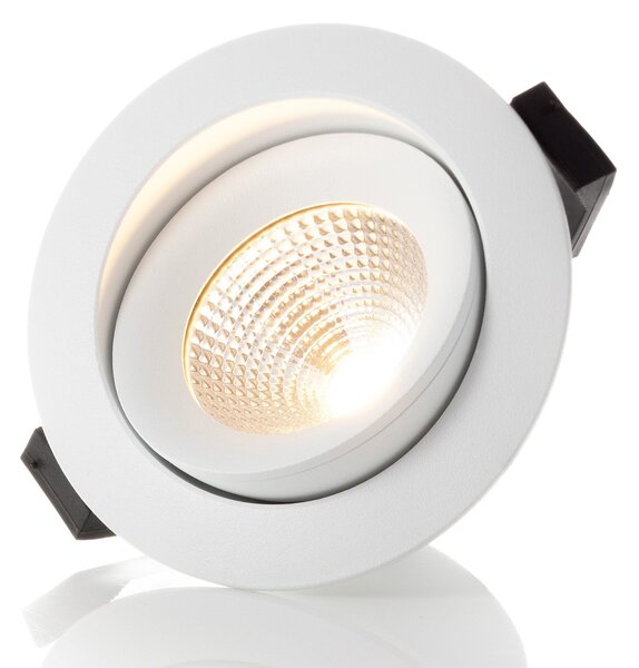 The Light Group SLC One 360 ° LED încastrat lumina alb 3.000K, reglabil, Alb, Camera de zi / sufragerie, Metal, Modern, Corpuri de iluminat încastrate rotunde