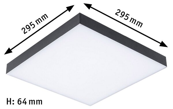 Paulmann Velora Rainbow Panel 30x30cm negru RGBW, reglabil, Negru, Camera de zi / sufragerie, Metal, Modern