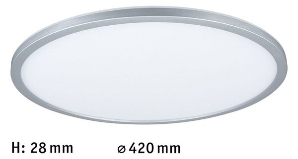 Paulmann Atria Shine Panel dim chrome RGBW Ø42cm, reglabil, Metalic, Camera de zi / sufragerie, Plastic, Modern