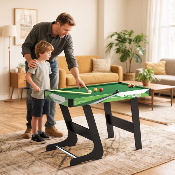SPORTNOW Masă de Biliard Pliabilă cu Accesorii pentru Adulți și Tineri 104x55.5x68cm | Aosom Romania