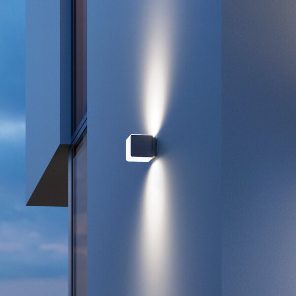 STEINEL L 830 C LED lampă de perete pentru exterior, antracit, reglabil, Negru, Plastic, Modern