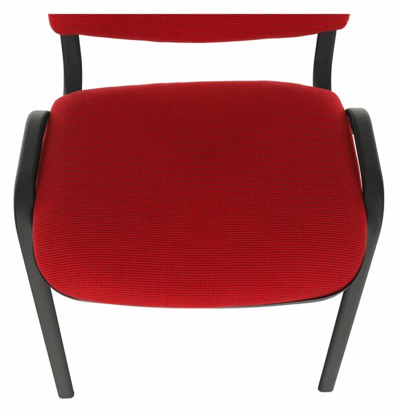 KONDELA Scaun de birou, roşu, ISO NEW