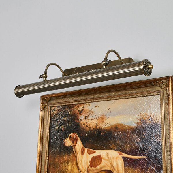 Lindby picture wall light Joely, 73cm, alamă, metal, E14, reglabil, Bronz / Alamă Veche, Camera de zi / sufragerie, Metal, Antichitate