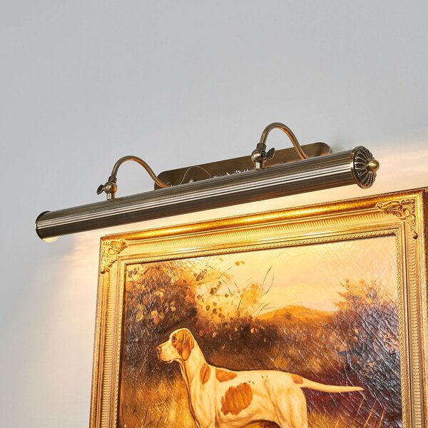 Lindby picture wall light Joely, 73cm, alamă, metal, E14, reglabil, Bronz / Alamă Veche, Camera de zi / sufragerie, Metal, Antichitate