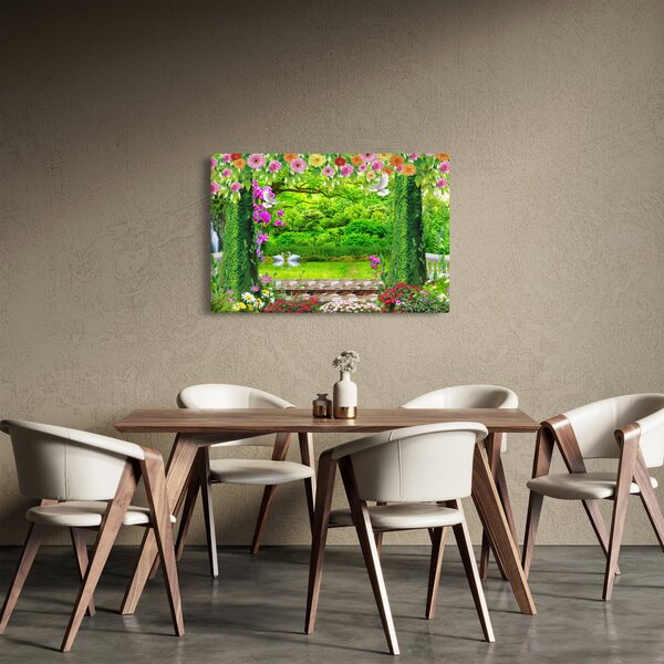 Tablou - Grădina magică cu lebede (90x60 cm)