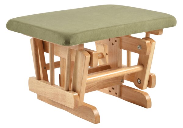KONDELA Scaun balansoar cu suport pentru picioare, natural/verde, DALBERT