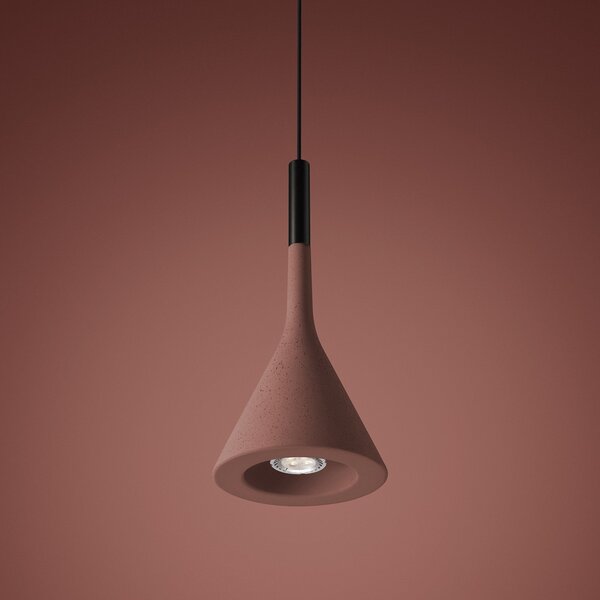 Foscarini Aplomb lampă susp. GU10 din beton roșu, reglabil, Roșu, Bucătărie, Beton, Design