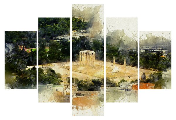 Tablou - Templul lui Zeus, Atena, Grecia (150x105 cm)
