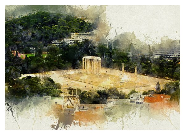 Tablou - Templul lui Zeus, Atena, Grecia (70x50 cm)