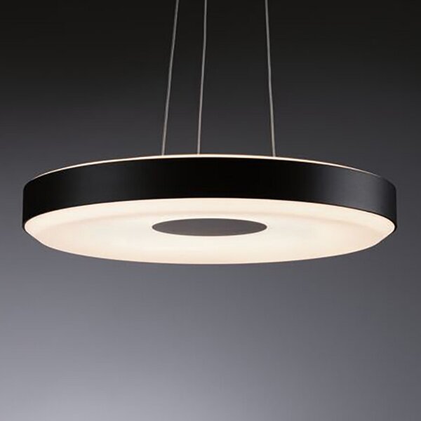 Paulmann Puric Pane II lampă susp. LED pe negru, reglabil, Negru, Camera de zi / sufragerie, Plastic, Modern