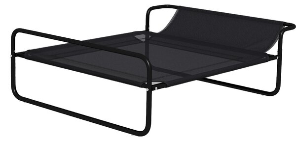 PawHut Pat Ridicat pentru Câini Mici și Medii, cu Suport Reglabil pentru Cap, Plasă Respirabilă pentru Exterior, 91x69x29 cm, Negru | Aosom Romania