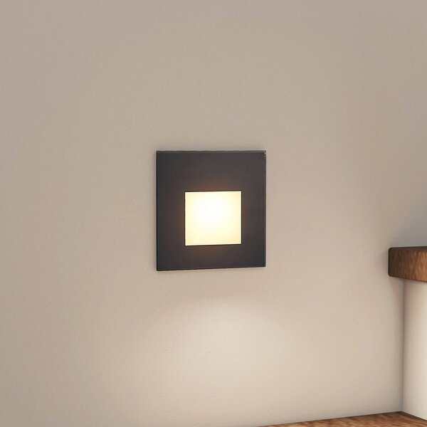Arcchio LED lampă încastrată Vexi, 7,8 cm x cm, negru, CCT, reglabil, Negru, Hol, Aluminiu, Modern, Luminile încastrate unghiulare