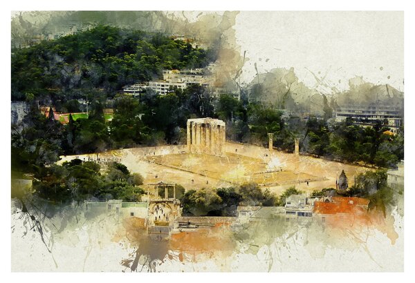 Tablou - Templul lui Zeus, Atena, Grecia (90x60 cm)