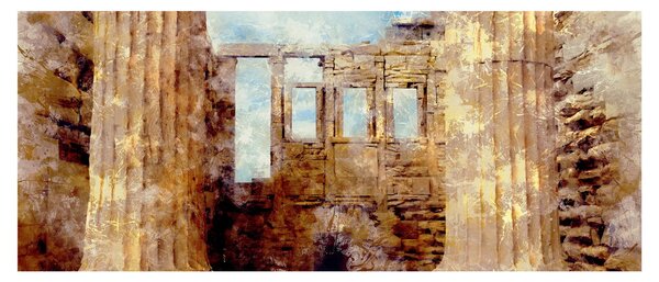 Tablou - Erechtheion, Atena, Grecia (120x50 cm)