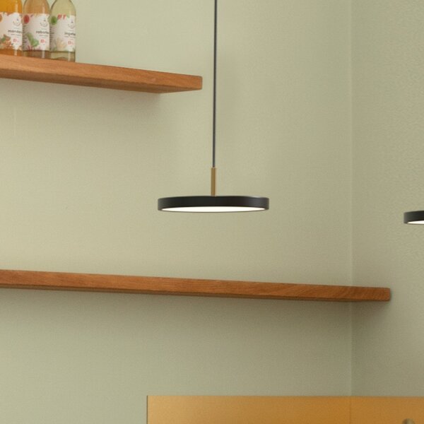 UMAGE Asteria MicroV2 lampă susp. dimabilă negru, reglabil, Negru, Camera de zi / sufragerie, Metal, Scandinavă