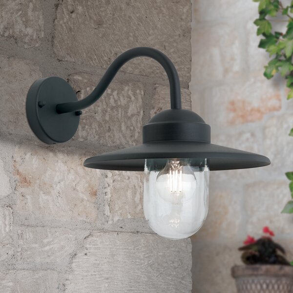 ORION Edward lampă de perete pentru exterior în stil vintage antracit, reglabil, Negru, Metal, Vintage