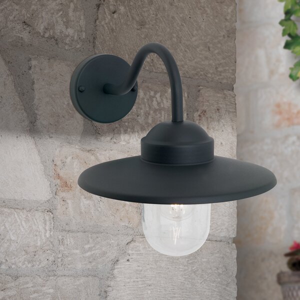 ORION Edward lampă de perete pentru exterior în stil vintage antracit, reglabil, Negru, Metal, Vintage