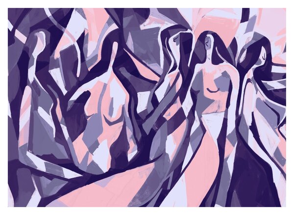 Tablou - Abstract, femei (70x50 cm)