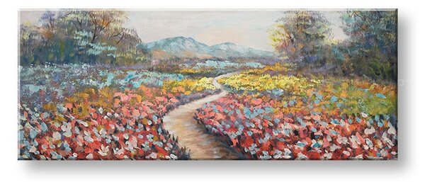 Tablou pictat manual PEISAJ 1 parte - 100x40 cm - 100×40 cm / Klasický 2 cm