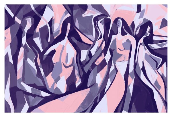 Tablou - Abstract, femei (90x60 cm)