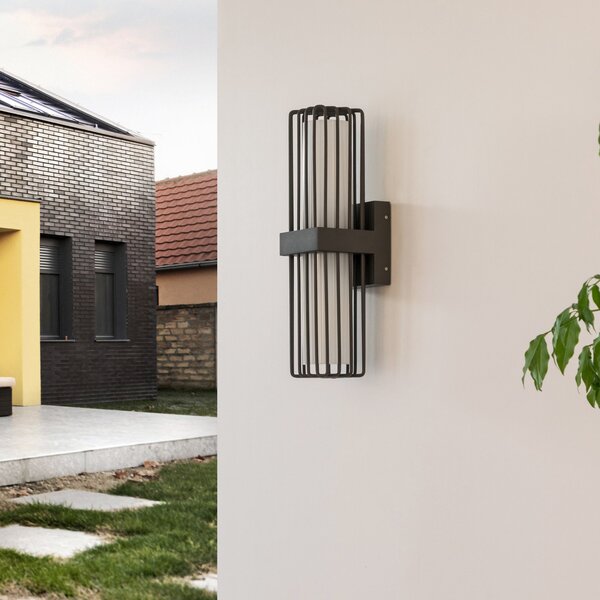 Lampă de Exterior Lucande, Chandan, reglabil, Negru, Terasă, Aluminiu, Modern