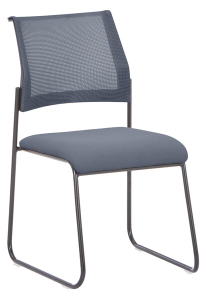 KONDELA Scaun stivuibil, gri/negru, BARIS
