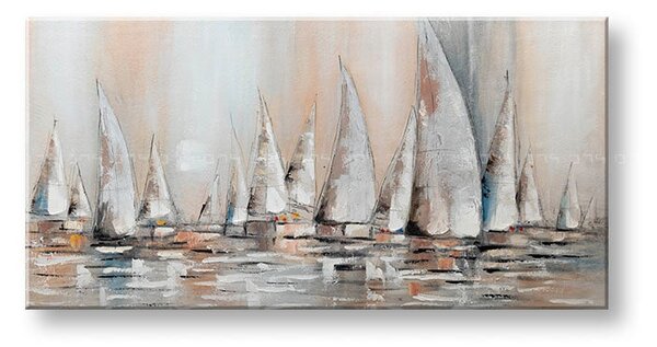 Tablou pictat manual PLACHETNICE 1 parte 140x70 cm - 140×70 cm / Klasický 2 cm