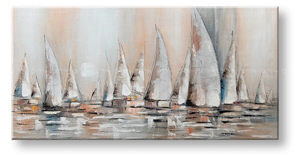 Tablou pictat manual PLACHETNICE 1 parte 140x70 cm - 140×70 cm / Klasický 2 cm