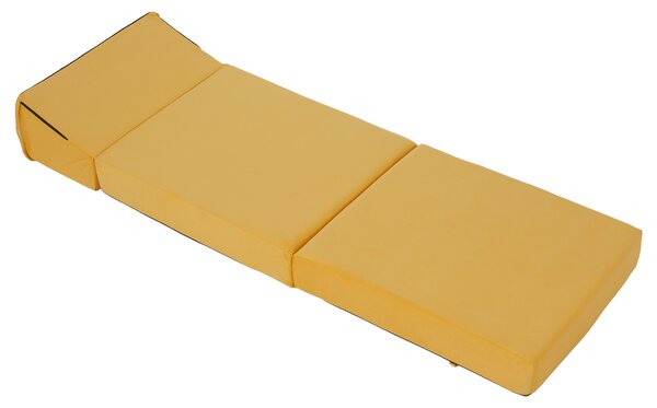 KONDELA Saltea pliabilă/fotoliu extensibil, 2 in 1, galben, PELOS